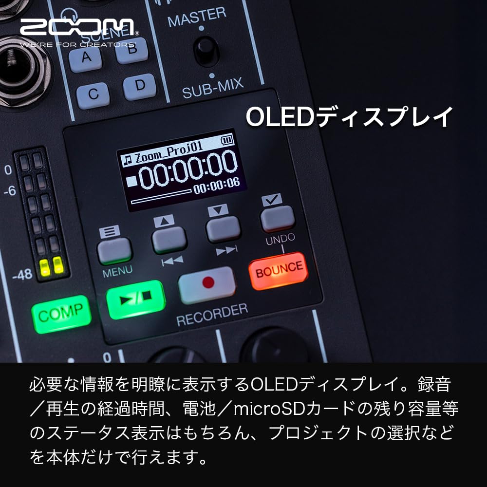 ZOOM L-6 max Digital Mixer/Recorder with 32-bit Float Recording, AI Noise Cancellation, 12-Channel Mixing, Independent Headphone Output, Lightweight a