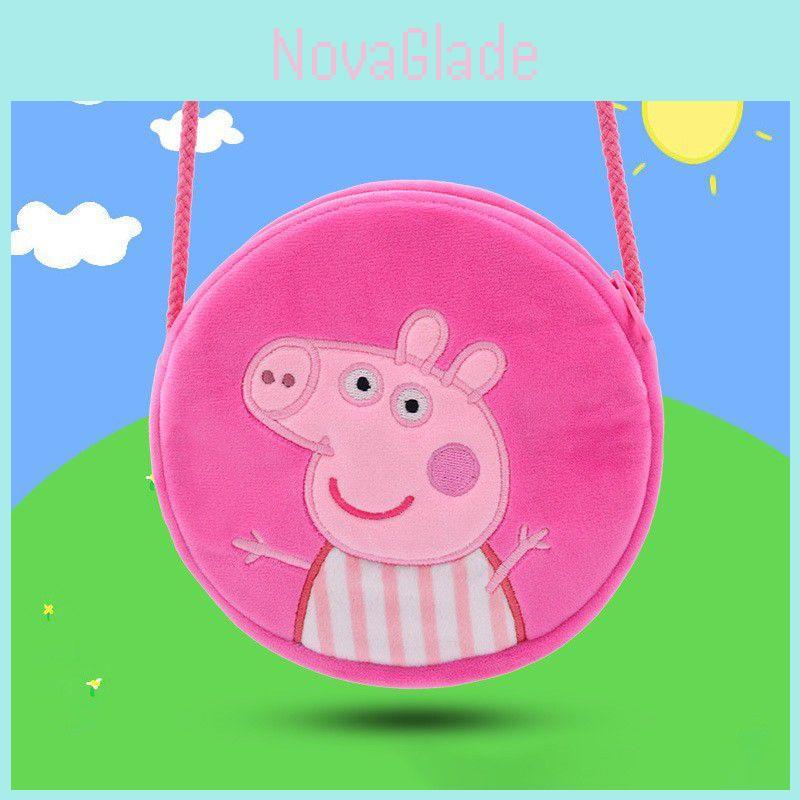Adorable Peppa Pig Cute Piggy Plush Handbag Perfect For Girls' Daily Accessories