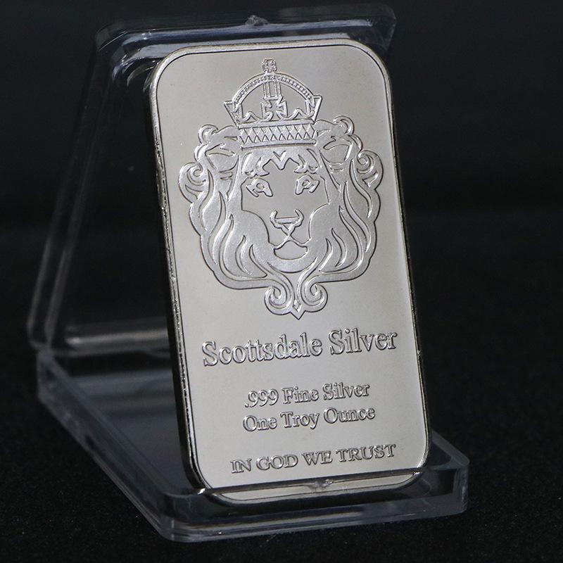 Lion Carriage Goddess Silver-Plaque Commemorative Coin