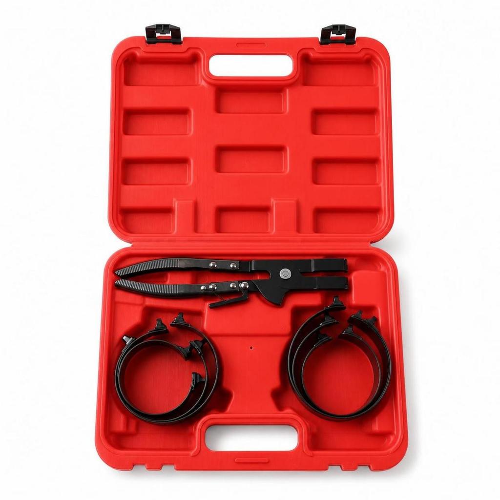 7 Pieces Piston Ring Compressor Kit Accurate for Engine Rebuild, Garage, DIYers