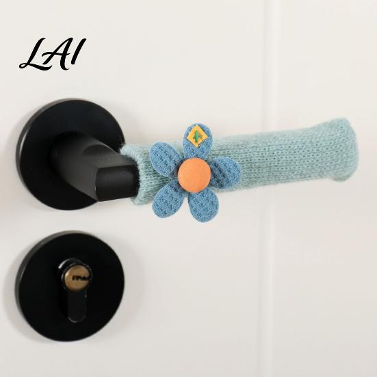 Decorative Furniture Sleeves Knitted Doorknob Covers Thick Anti‑Slip Feet Protector Sleeves Door Handle Soft Acrylic Wraps Cushion Pads,