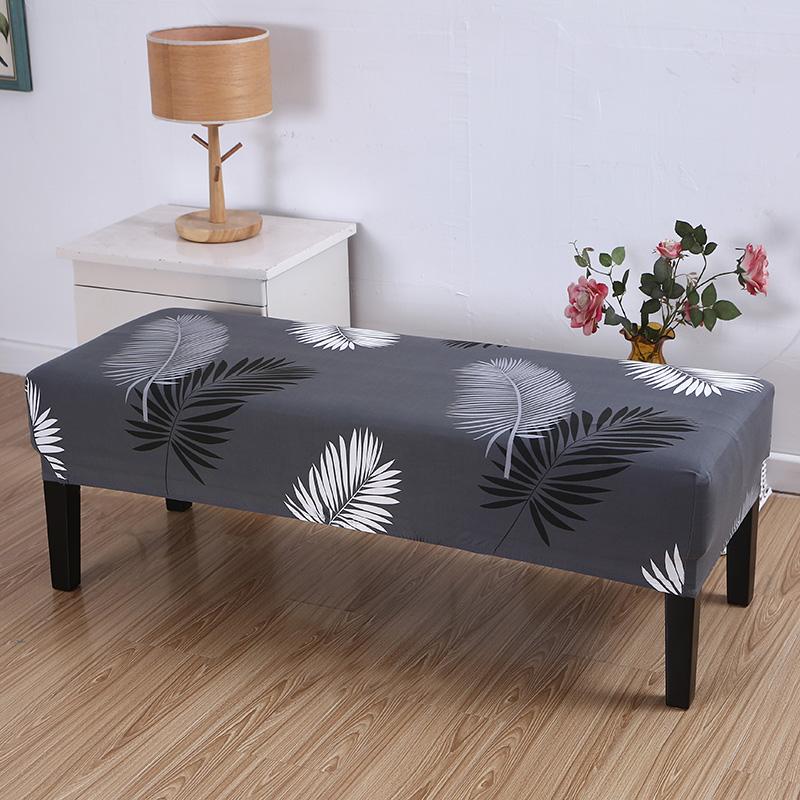 Printed Bench Cover Elastic Settee Covers Machine Washable Beach Slipcover Piano Bench Cover Furniture Dust Resist Protector Sofa Cover