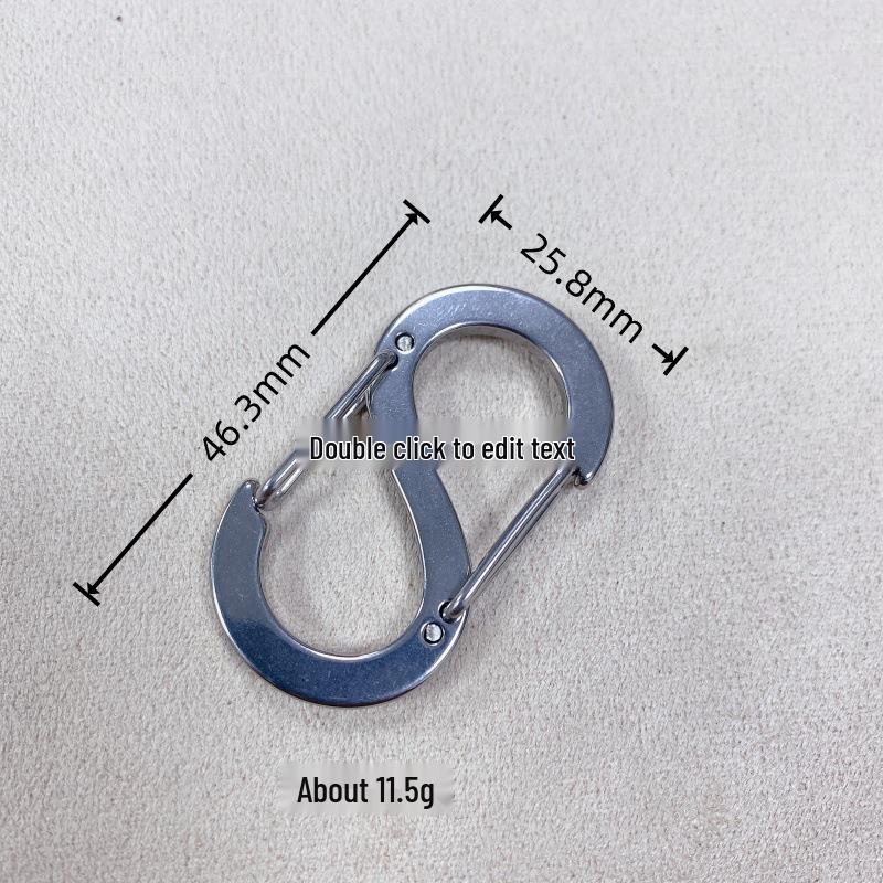 Stainless Steel S-Buckle Double-Head Hook: Outdoor Quick Release 8-Shaped Keychain