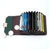 Fashion new sewing thread flip female card bag, Dali pattern first layer cowhide organ, small INS card clip tide