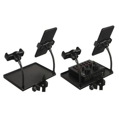 1Set Microphone Stand Sound Card Tray Tripod Bracket Accessories Broadcasting