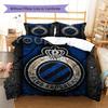 Club Brugge KV Custom Name Pattern Bedding,Quilt Set Quilt Cover Pillowcase Home Birthday Gift(1 * Duvet Cover + 2 * Pillowcase, Without Core)