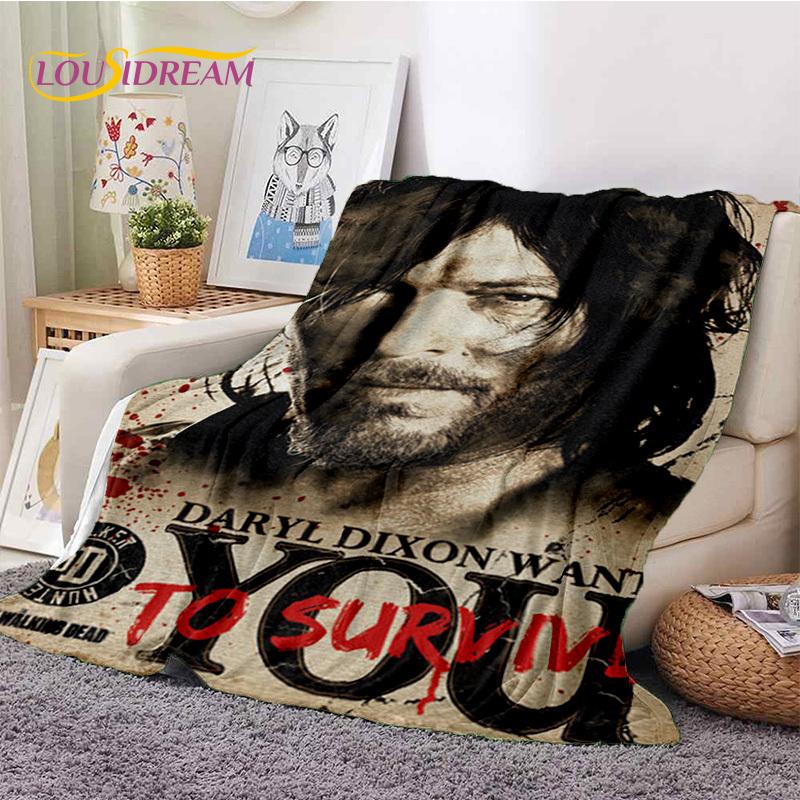 The Walking Dead Lincoln TWD Soft Blankets,Keep Warm Throw Blanket Comfortable Blanket for Picnic Beds Sofa Home Bedroom Gift
