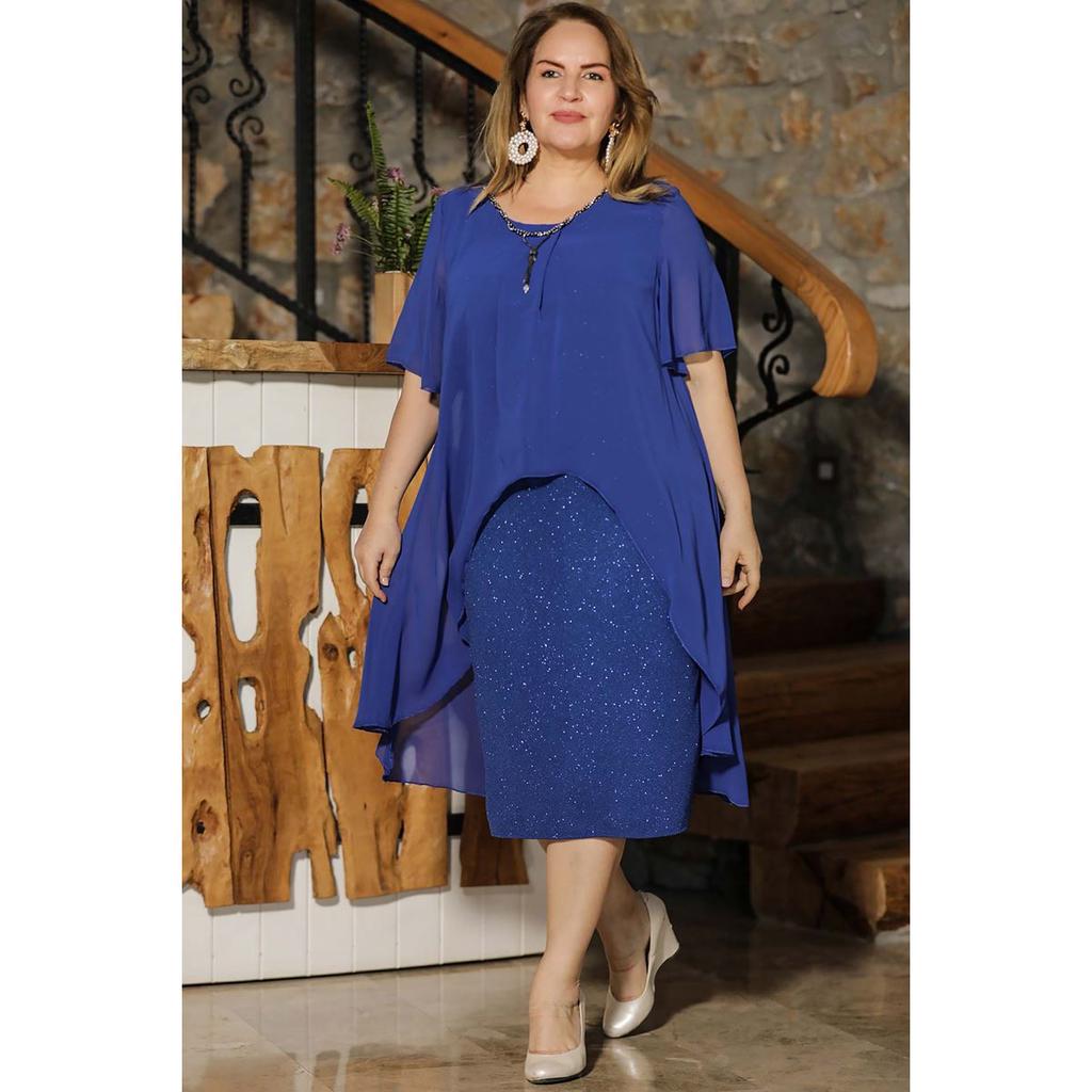 robe bleu grande taille