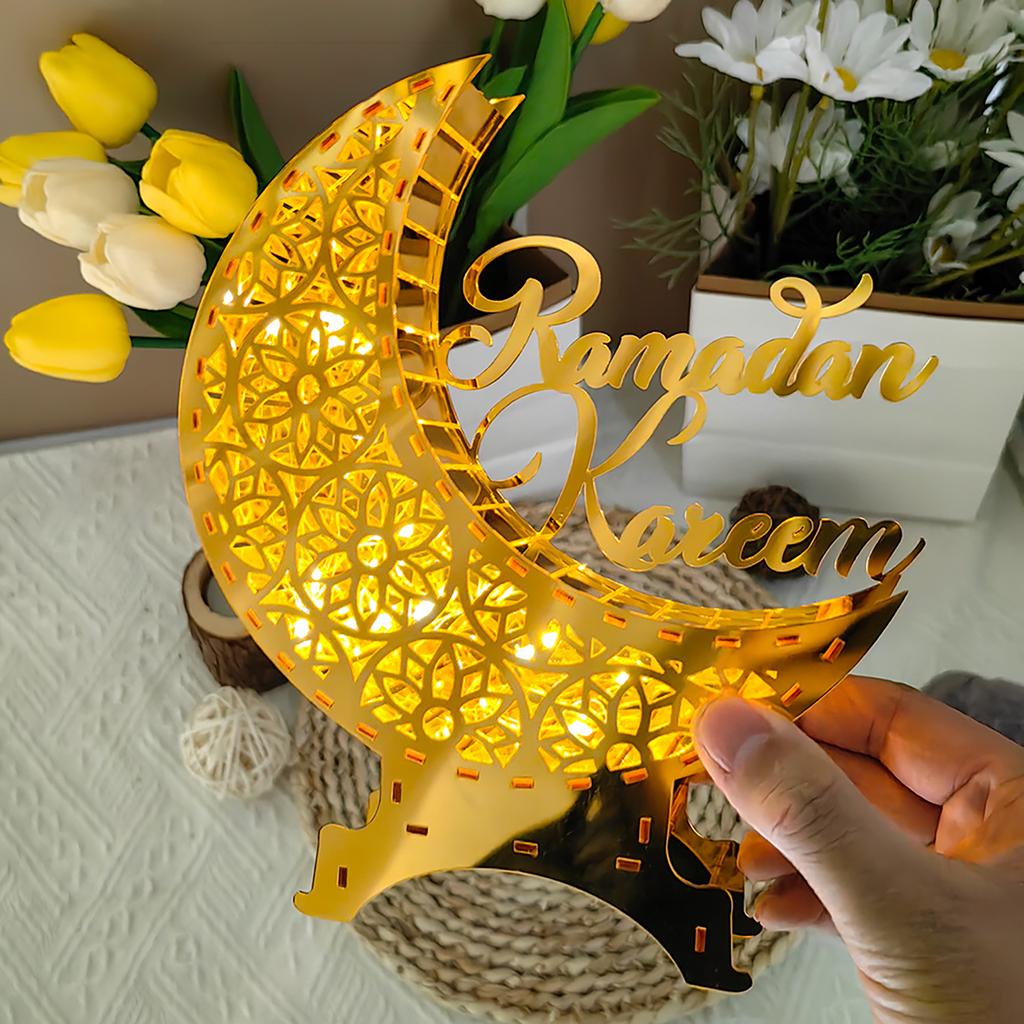 Ramadan Decorations Home Acrylic Ornament Home Decoration Ornaments Small Night Lights Table