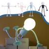 Changeable Shape Funny Sportsman Night Light Suction Cup Bendable Mini Decorative Night Light Suitable For Bedroom Bathroom