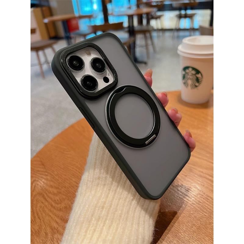 

Вращающаяся опора подходит для чехла для мобильного телефона Apple 17promax с магнитной адсорбцией, матовый противоударный защитный чехол для iPhone 16 iPhone 17 Air