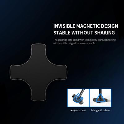 GM961 Supporto per scheda grafica verticale in alluminio Supporto singolo Jack Staffa Custodia per PC desktop Scheda video