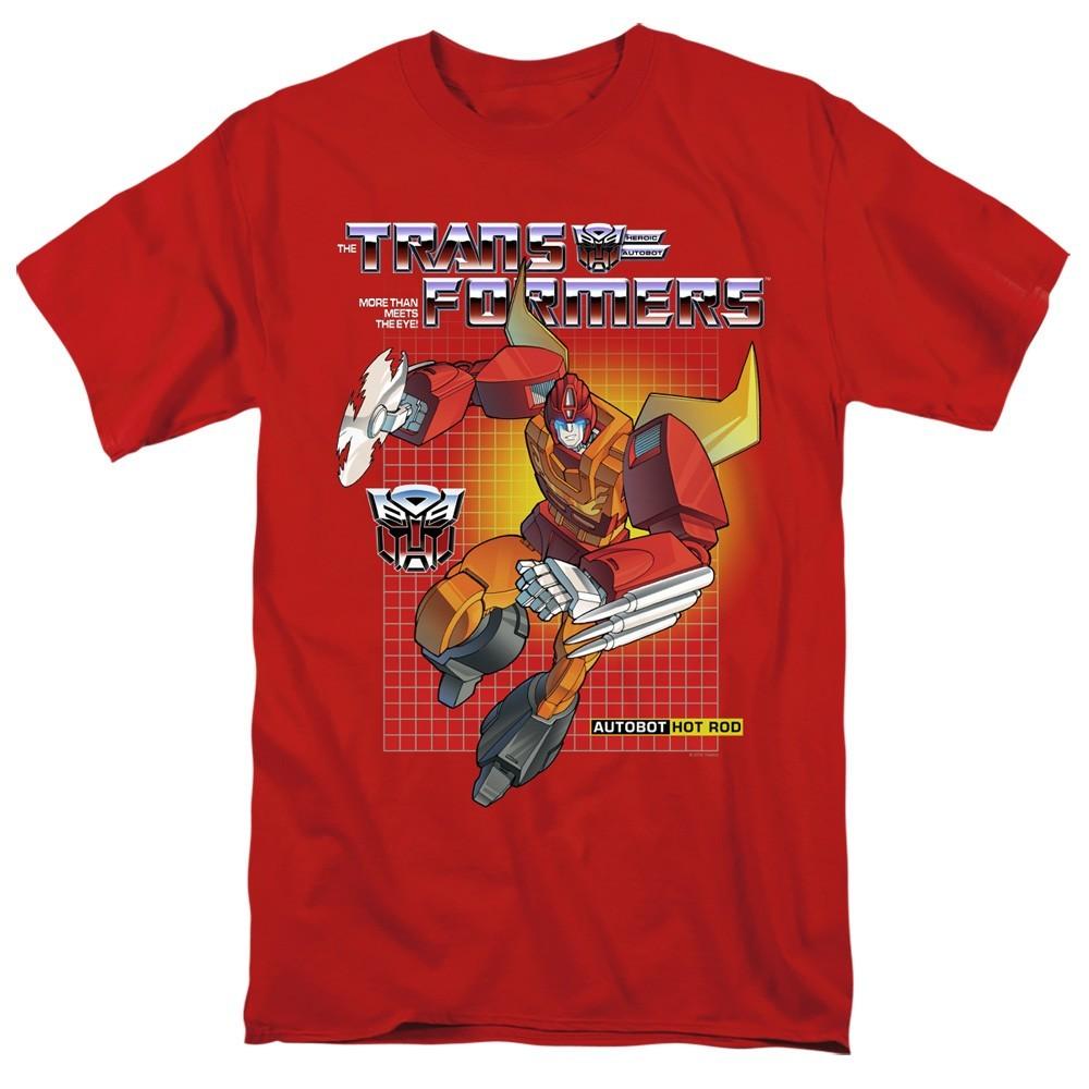 The Transformers Hot Rod T-Shirt Men’s S-5XL Officially Licensed G1 Tee Red M