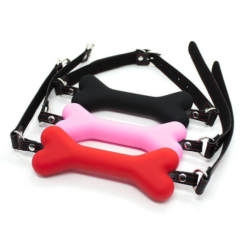Mouth Gag Adult Toy Silicone Gag Stick Adjustable Adult Games Flirting Sex Toys Dog Bone Gag Fetish Sex Toy Valentine's Day