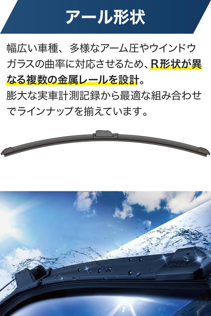 PIAA SLIMVOGUE 650mm Super Water-Repellent Wiper Blade with Silicone Rubber, Replaceable, 1 Blade, Part Number 65A (WSVS65A)