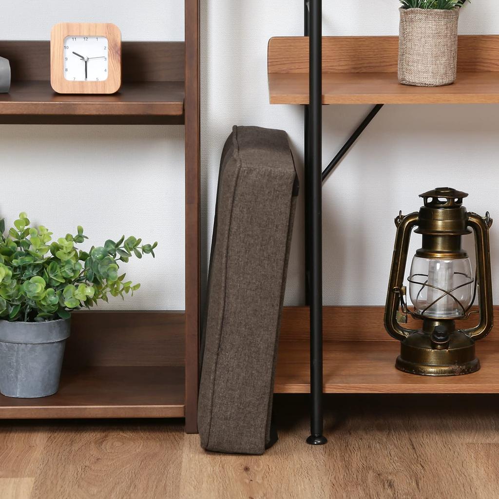 Fuji Boeki Storage Stool, Chair, Folding Storage Box, and Ottoman, 38cm Wide x 38cm Deep x 40cm High, Brown, Dino 85853