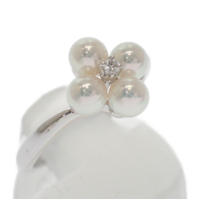 MIKIMOTO  #9(JP Size) ring K18 white gold/Akoya Pearl Women