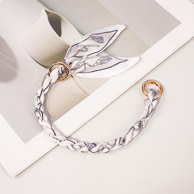 Evelyn Silk Scarf Woven Handbag Strap Chain - High-End Replacement Accessory