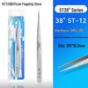 VETUS ST Gold Label Precision Stainless Steel Tweezers for Hair Removal, Eyelash Extensions & Nail Art