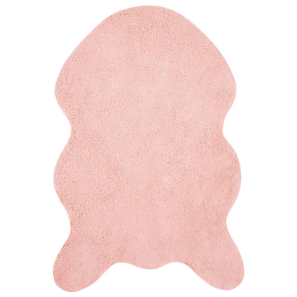 Non Slip Artificial Rabbit Fur Rug OLITE Pink