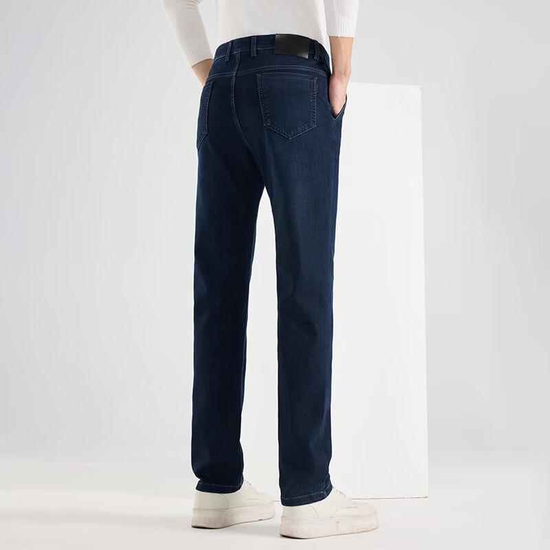 Fengxun Men's Straight-Leg Slim Fit Denim Jeans FXLF8200-1