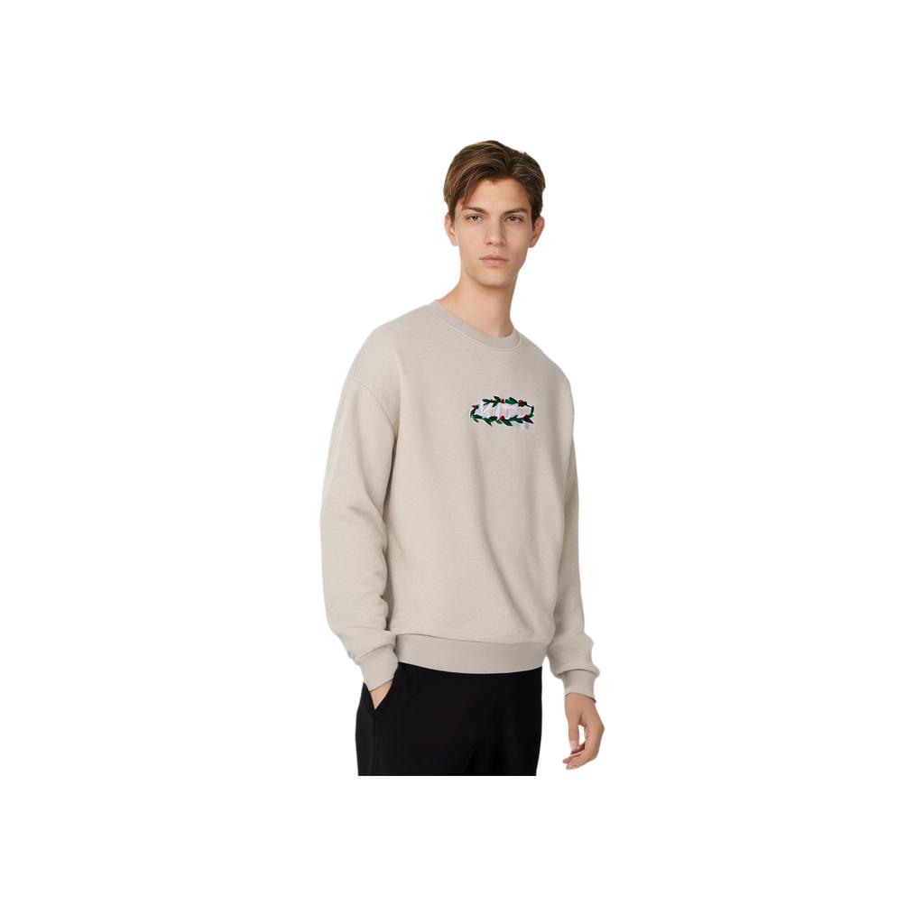 Kith Wreath Orbit Nelson Crewneck Sandy Heather Unisex Tops Cream KHM031688-212