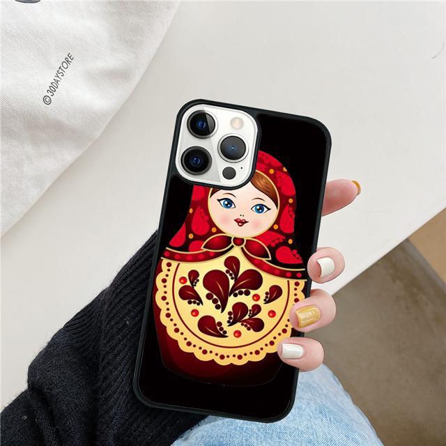 Babushka Matryoshka Red Russian Doll Phone Case Cover For iPhone 17 Air 15 16 14 13 Pro Max 12 11 Pro Max Max Plus