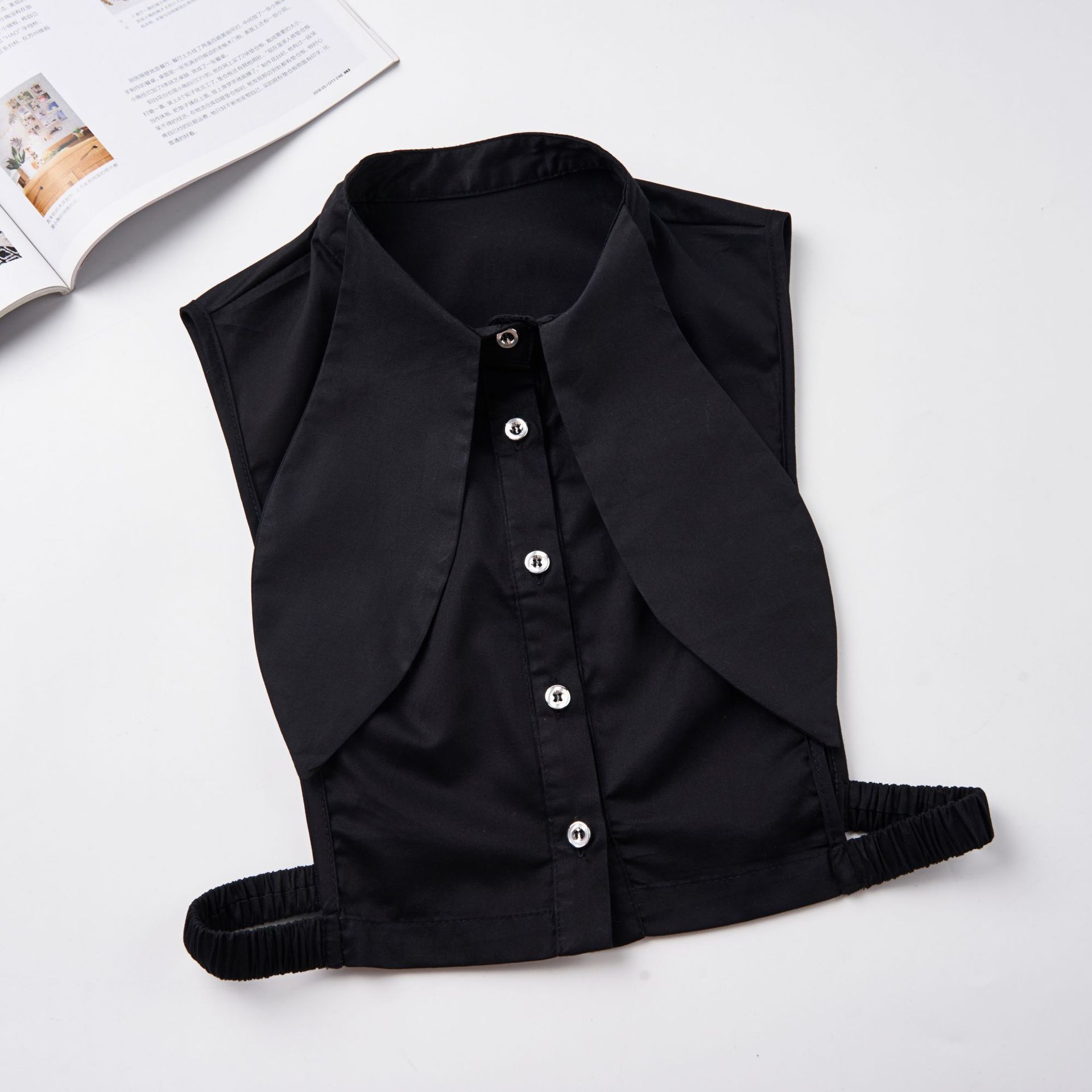 

Novelty Front Ties for Womens Solid Color False Collar Casual Fake Collar Detachable Half Shirt Blouse Dickey Collar For Women