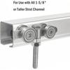 4 Wheel Rolley AssemblySilent Rollers Wheel for 1-5/8" Wide and All 1-5/8" or Taller Rail Hanging Track, Track Roller Used for Barn or Shed Sliding