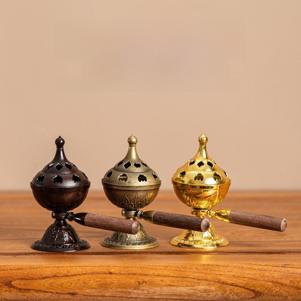 Rotating Incense Holder Retro Style Handheld Stove New Incense Censer  Meditation