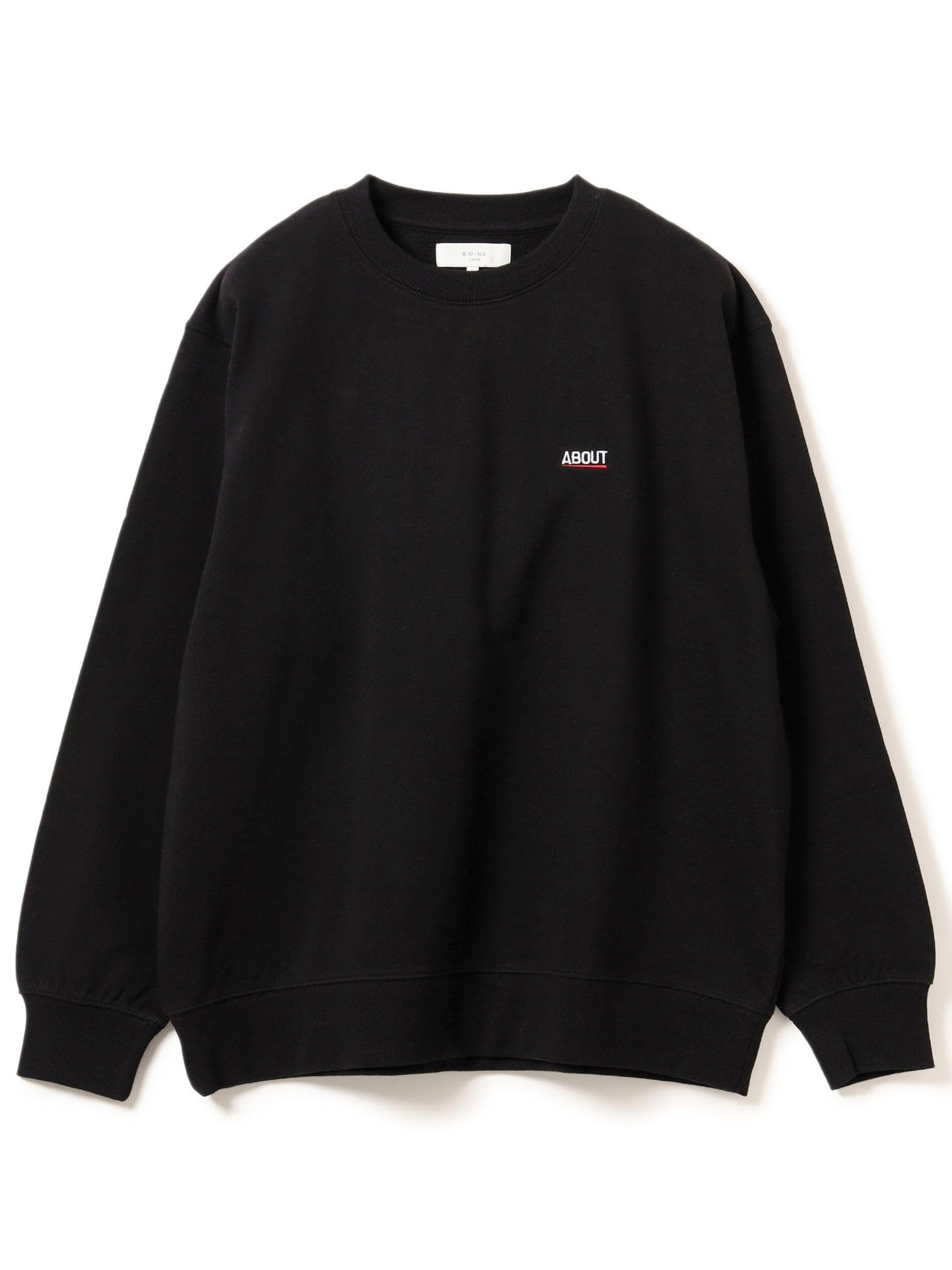 

B:MING LIFE STORE by BEAMS ABOUT Embroidered Crew Neck Sweatshirt, Men s, Black, M_92130453147