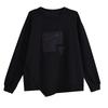 DIMANAF 2025 Plus Size Women Hoodies Shirts Autumn T-shirt Long Sleeve Loose Casual Tops Tees Black