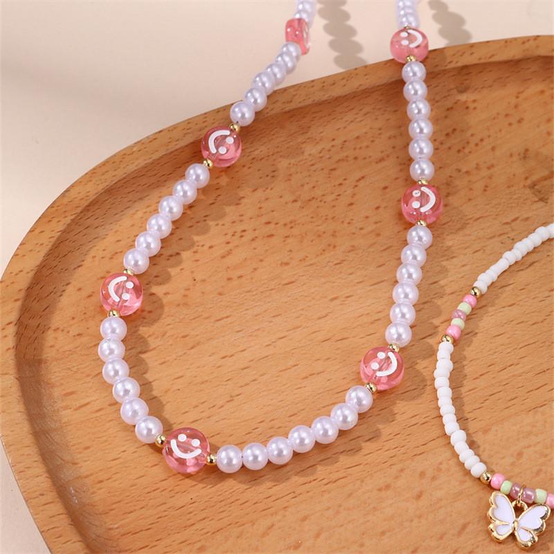 Glass Bead Colorful Jewelry With Alloy Butterfly Charm For Daily Women Wear