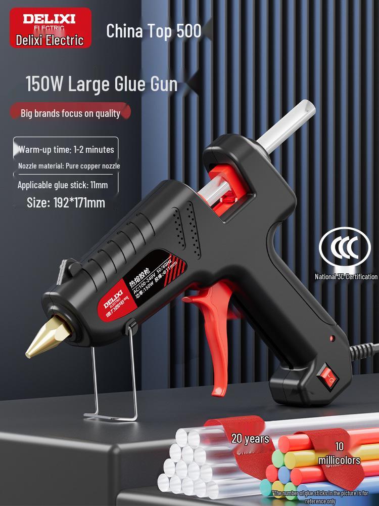 Delixi Elektrische Heißklebepistole mit hoher Leistung für Bastelarbeiten mit Klebestiften