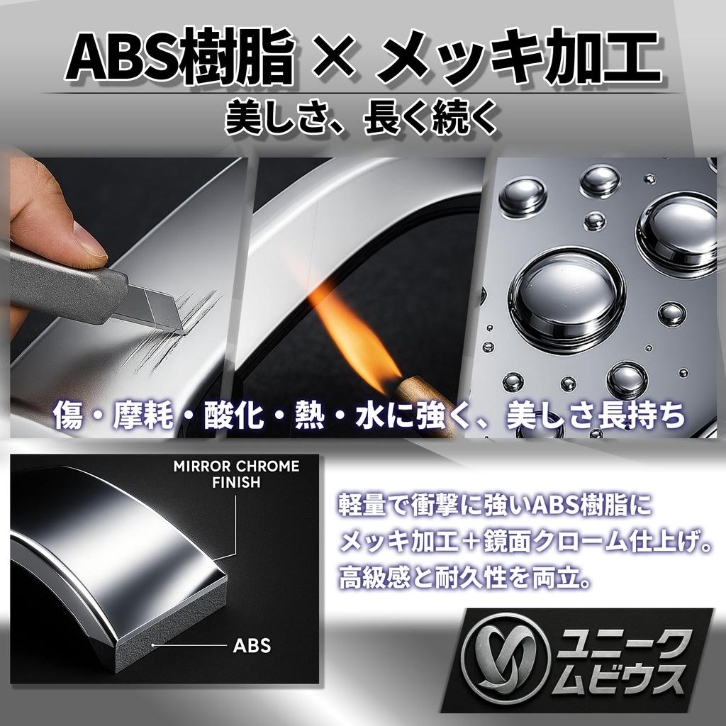 Anpassbare Front-Nebelscheinwerfer-Zierleiste für Delica Mini Serie 30 2023 Chrom ABS Spiegellack (Ab Mai) - 2-teilig [Einzigartiges Movias]