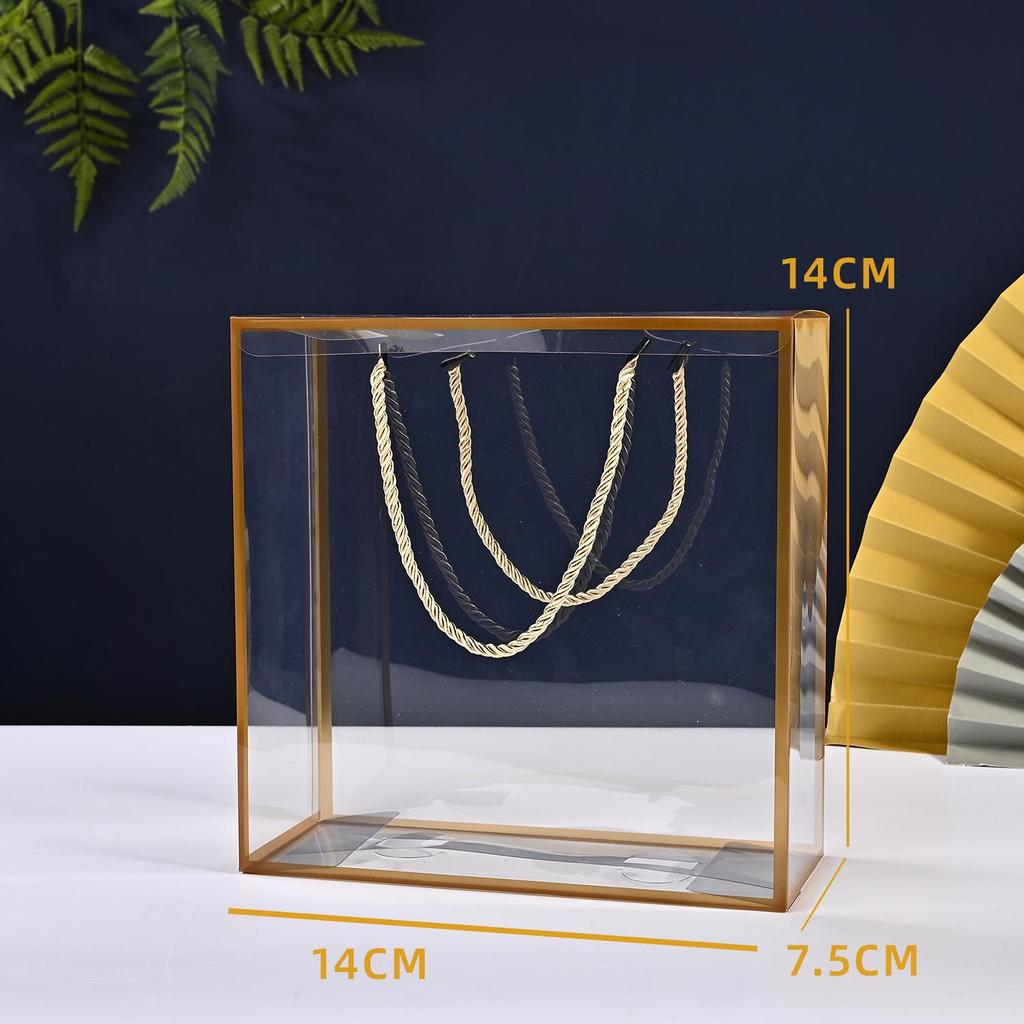 Transparent PVC Candy Box for Weddings and Christmas Snowflakes