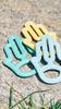 Silicone Teether for Babies Mom's Hand Pink Toy MinikOiOi 1 Pc.
