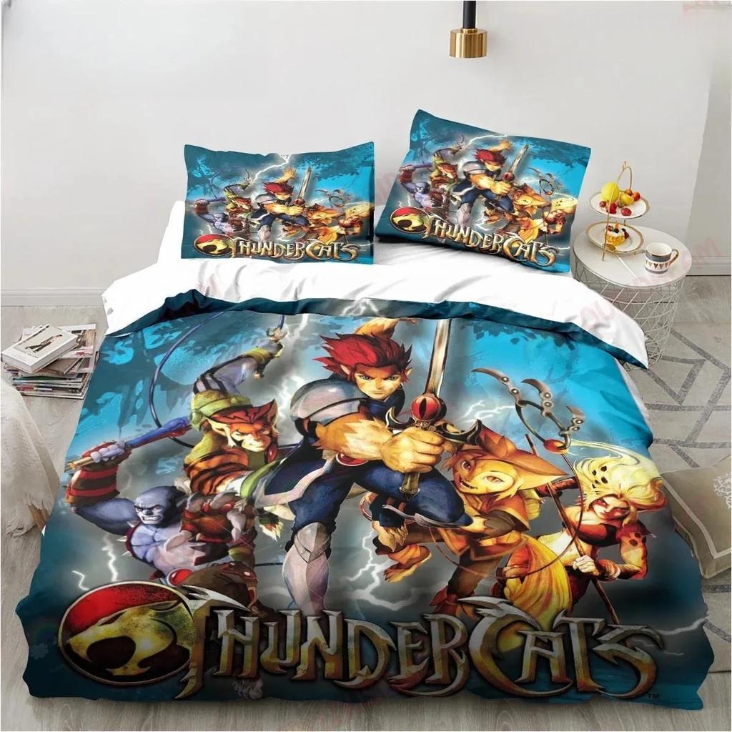 Carton Thundercats Beding Set Shet King Twin Double Child Beding Set Mircofiber Or Polyester Soft with Soft Fabric Duvet Cover Set Home Textiles