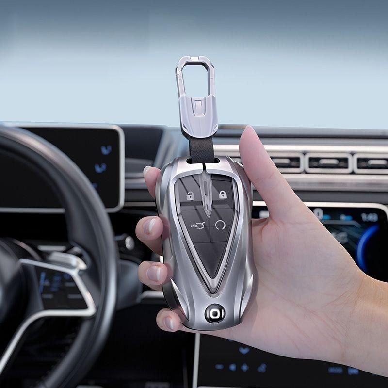 For Changan Qiyuan Nevo A05 A06 A07 Q05 Q07 Zinc Alloy Car Key Case Car-Styling Keychain Remote Cover Shell Fob Bag Accessories