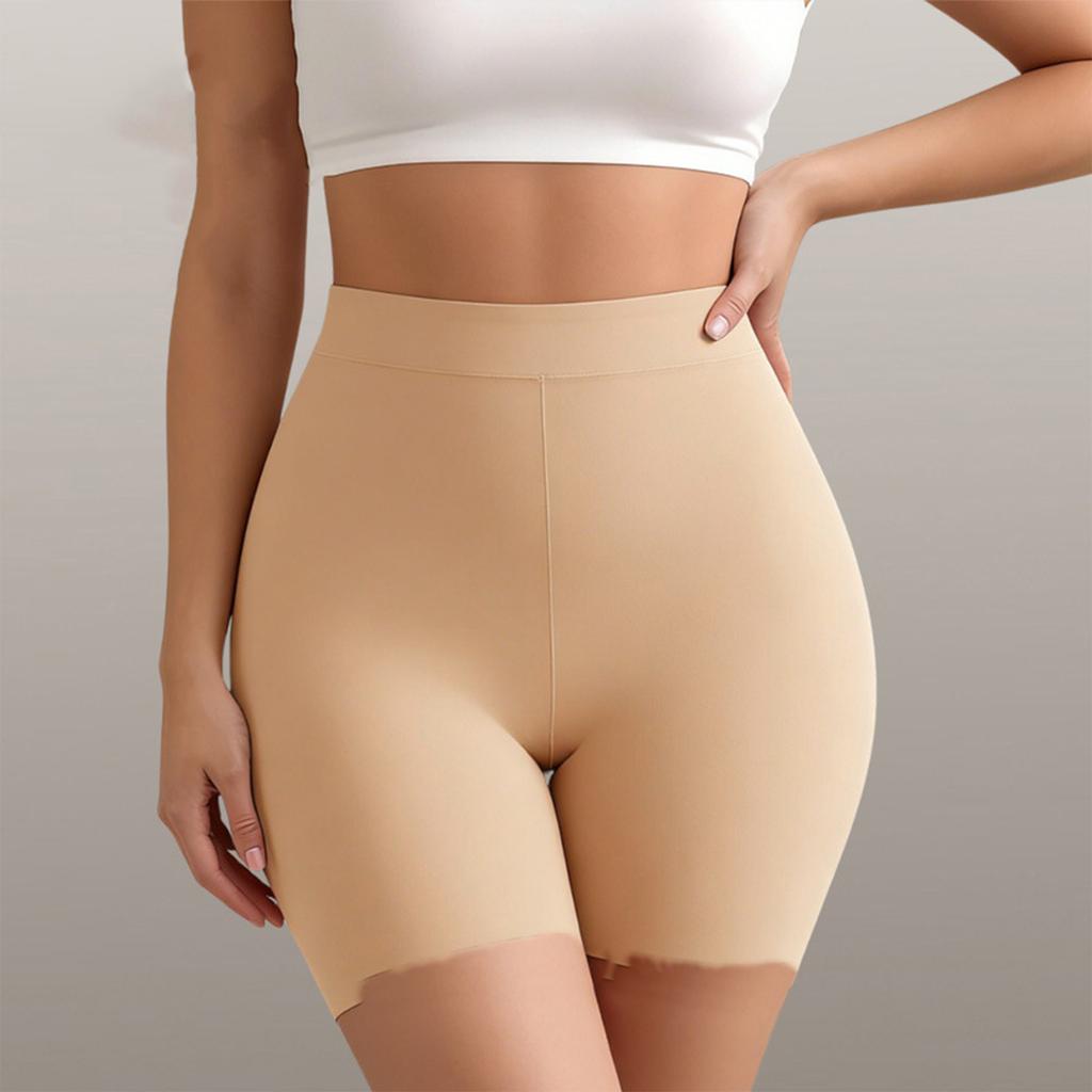 Women's Underwear, High Waisted Seamless Safety Pants, Non Rolled Edges, Flat Corner Bottom, Safety Pants