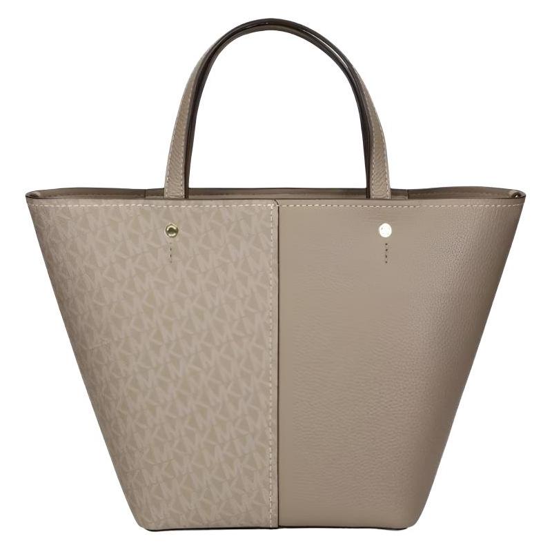 MICHAEL KORS Flora Monogram Coated Canvas Crossbody Tote Medium Women's Beige