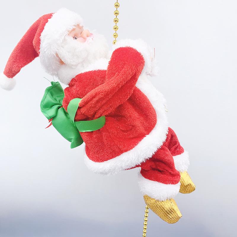 Elektrický Hudobný Santa Claus Lezúci po Lane Okenná Výstava - Prázdninový Darček pre Deti