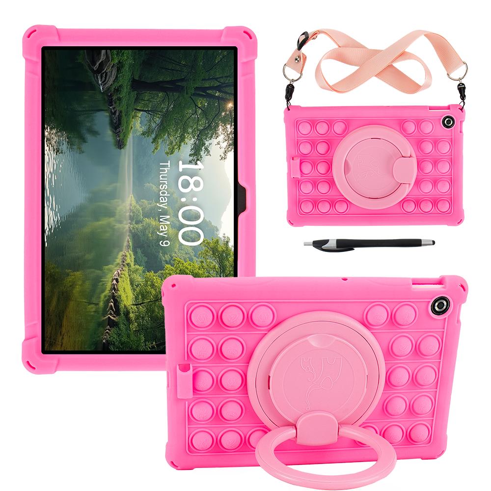 For Lenovo Tab TB311FU Case 2025 10.1 Inch Handle Stand Rotating Silicone Cover Soft Shell