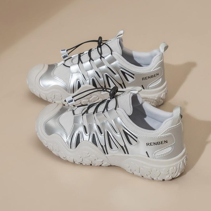 

New breathable spring and summer women s platform casual height increase wear-resistant student dad shoes 40