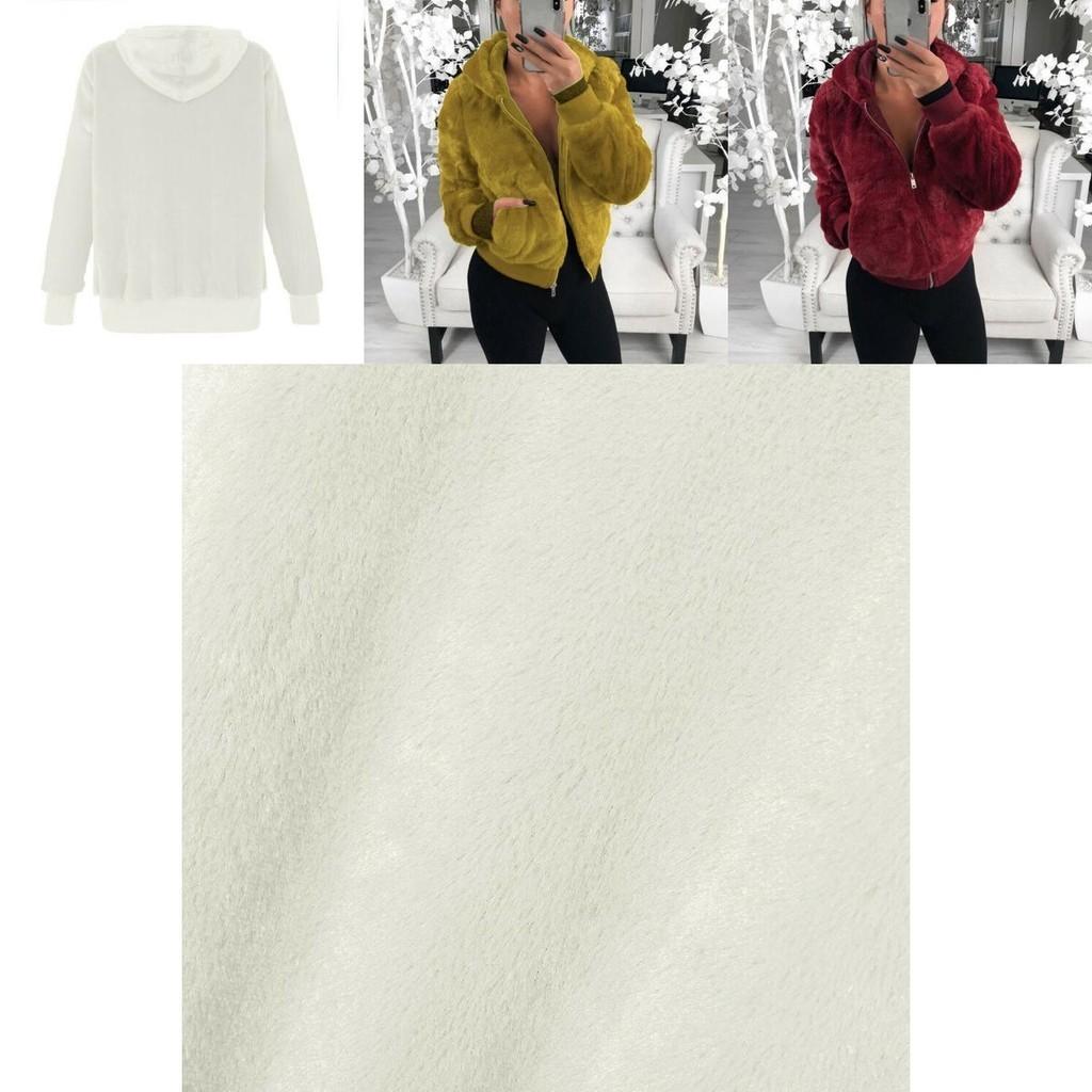 Luxurious Women's Teddy Bear Coat Jacket Winter Warm Hooded Fur Fluffy Outwear Overcoat