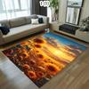 Sunflower Valley Landscape Pattern Area Rug Fresh Natural Style Non-Slip Floor Carpet for Living Rooms Home Decor Areas