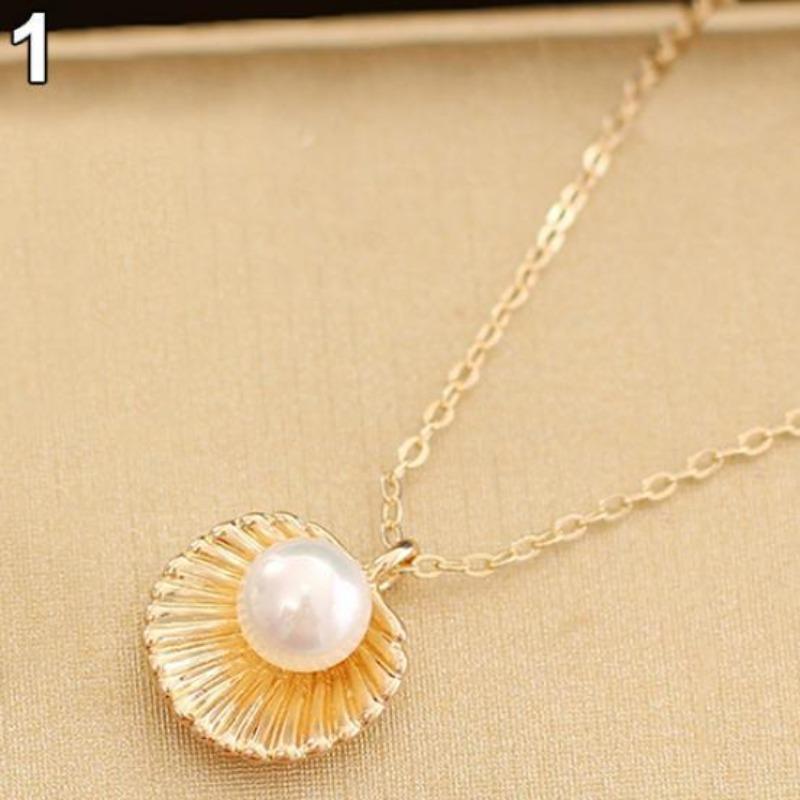 Женское элегантное ожерелье из искусственного жемчуга, очаровательное полированное ожерелье, подарочные модные украшения