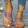 Mode Böhmisch Ethnisch Damen Sandalen Sommer Neu Rutschfest Flache Schuhe Weich Besohlt Leichter Damenschuh Mode Vielseitig Damen Hausschuhe