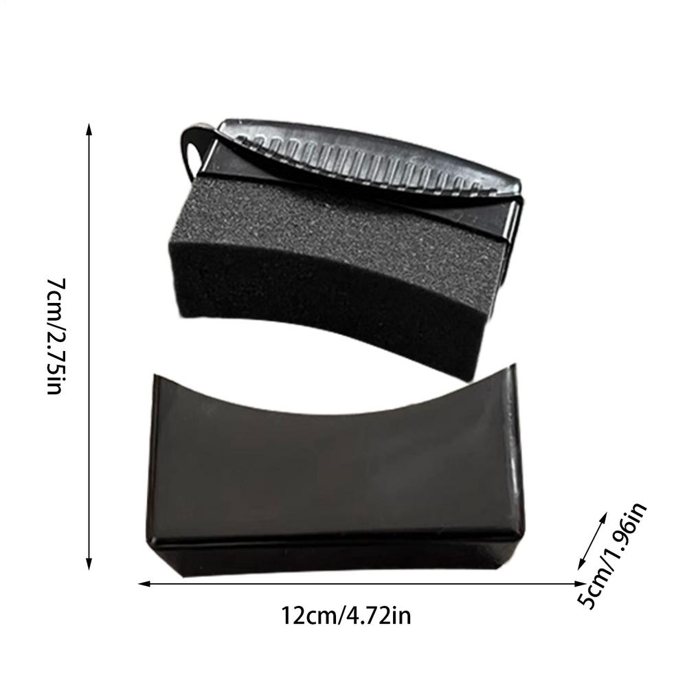 Flat Curved Car Wheel Polishing Waxing Sponge Brush With Cover ABS Washing Cleaning Tire Contour Dressing Applicator Pads