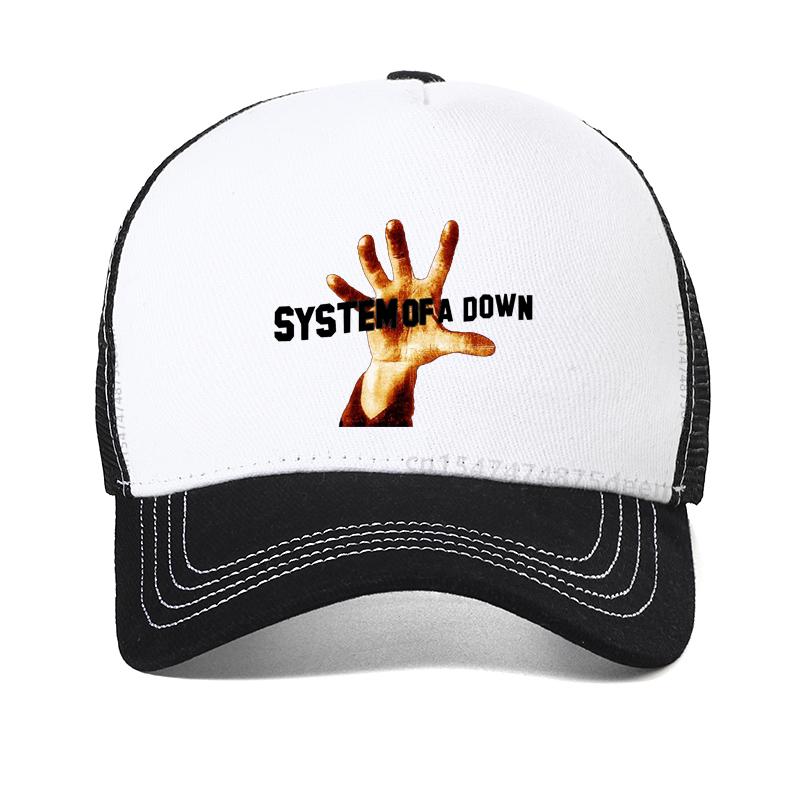 System Of A Down S.O.A.D. Armenisch-Amerikanische Metal Band Herren Baseballkappe Sommer Lässig Cool Netz atmungsaktiv Truckerhut